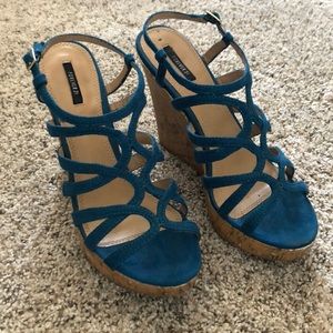 FOREVER 21 Turquoise Wedges